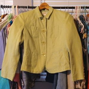 NWOT IRISH LINEN lime Talbots blazer, 4